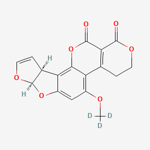 molecular formula C₁₇H₉D₃O₇ B1140975 (7aR,10aS)-5-(Methoxy-d3)-3,4,7a,10a-tetrahydro-1H,12H-furo[3',2':4,5]furo[2,3-h]pyrano[3,4-c]chromene-1,12-dione CAS No. 1217610-02-0