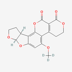 molecular formula C₁₇H₁₁D₃O₇ B1140976 Aflatoxin G2-d3 CAS No. 1217758-21-8