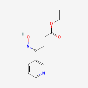 molecular formula C₁₁H₁₄N₂O₃ B1140977 Ethyl 4-hydroxyimino-4-pyridin-3-ylbutanoate CAS No. 60234-66-4