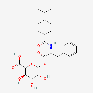 molecular formula C25H35NO9 B1140983 Nateglinide Acyl-beta-D-glucuronide CAS No. 183996-85-2