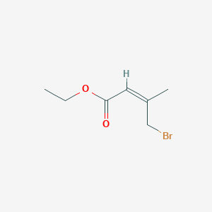 molecular formula C₇H₁₁BrO₂ B1140984 (E)-Ethyl 4-bromo-3-methyl-2-butenoate CAS No. 51371-55-2