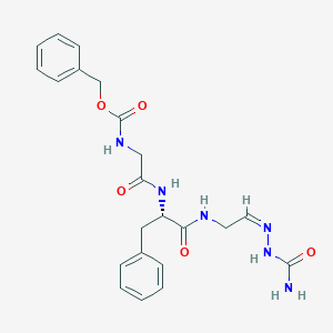 molecular formula C22H26N6O5 B1140985 Z-Gly-phe-gly-aldehyde semicarbazone CAS No. 102579-47-5