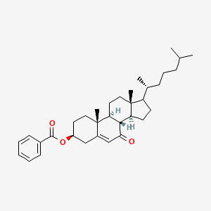 molecular formula C₃₄H₄₈O₃ B1140988 3beta-(Benzoyloxy)cholest-5-en-7-one CAS No. 6997-41-7
