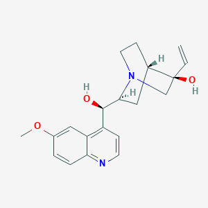 molecular formula C₂₀H₂₄N₂O₃ B1140994 Cinchonan-3,9-diol, 6'-methoxy-, (3alpha,8alpha,9R)-(9CI) CAS No. 128241-59-8