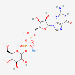 Sodium;[[(2R,3S,4R,5R)-5-(2-amino-6-oxo-1H-purin-9-yl)-3,4-dihydroxyoxolan-2-yl]methoxy-hydroxyphosphoryl] [(3R,4S,5S,6R)-3,4,5-trihydroxy-6-(hydroxymethyl)oxan-2-yl] phosphate