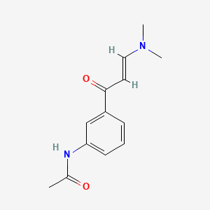 molecular formula C₁₃H₁₆N₂O₂ B1141015 N-{3-[(2E)-3-(dimethylamino)prop-2-enoyl]phenyl}acetamide CAS No. 96605-61-7