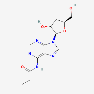 molecular formula C₁₃H₁₇N₅O₄ B1141036 N6-Propionyl Cordycepin CAS No. 77378-04-2