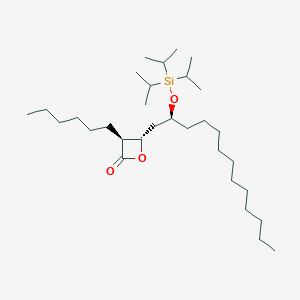 molecular formula C₃₁H₆₂O₃Si B1141040 (3S,4S)-3-Hexyl-4-[(2S)-2-[[tris(1-methylethyl)silyl]oxy]tridecyl]-2-oxetanone CAS No. 1072902-84-1