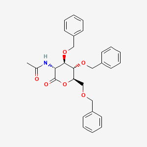 molecular formula C₂₉H₃₁NO₆ B1141048 2-Acetamido-3,4,6-tri-O-benzyl-2-deoxy-D-glucono-1,5-lactone CAS No. 34051-37-1