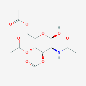 molecular formula C₁₄H₂₁NO₉ B1141049 2-(乙酰氨基)-2-脱氧-D-吡喃葡萄糖 3,4,6-三乙酸酯 CAS No. 34051-43-9