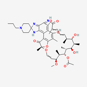 molecular formula C₄₅H₆₀N₄O₁₁ B1141051 N-Desisobutyl-N-propyl Rifabutin CAS No. 75903-10-5