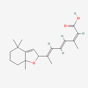 molecular formula C₂₀H₂₈O₃ B1141062 5,8-Epoxy-13-cis Retinoic Acid(Mixture of Diastereomers) CAS No. 112018-12-9