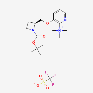 molecular formula C₁₈H₂₈F₃N₃O₆S B1141065 N-Boc-2-trimethylammonium-A 85380 Triflate CAS No. 233766-75-1