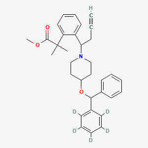 Methyl 2-methyl-2-[2-[1-[4-[(2,3,4,5,6-pentadeuteriophenyl)-phenylmethoxy]piperidin-1-yl]but-3-ynyl]phenyl]propanoate