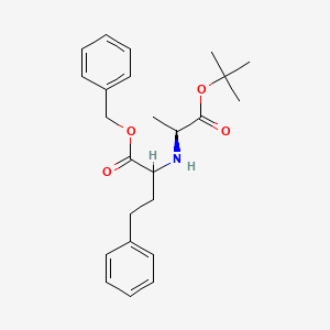 molecular formula C₂₄H₃₁NO₄ B1141094 N-[1-(S)-Benzyloxycarbonyl-3-phenylpropyl]-L-alanine tert-Butyl Ester CAS No. 117560-14-2