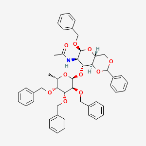 Benzyl 2-Acetamido-2-deoxy-3-O-(2,3,4-tri-O-benzyl-alpha-L-fucopyranosyl)-4,6-benzylidene-alpha-D-glucopyran