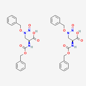 molecular formula C₁₈H₁₉N₃O₆ B1141105 L-Alanine,3-[nitroso(phenylmethoxy)amino]-N-[(phenylmethoxy)carbonyl]- CAS No. 832090-73-0