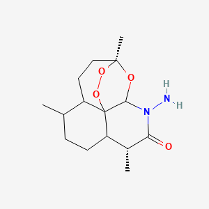 molecular formula C₁₅H₂₄N₂O₄ B1141109 N-Amino-11-azaartemisinin CAS No. 1086409-78-0