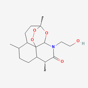 molecular formula C₁₇H₂₇NO₅ B1141110 (1S,8S,9R)-11-(2-hydroxyethyl)-1,5,9-trimethyl-14,15,16-trioxa-11-azatetracyclo[10.3.1.04,13.08,13]hexadecan-10-one CAS No. 255731-00-1