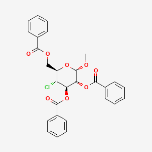 molecular formula C₂₈H₂₅ClO₈ B1141114 2,3,6-三-O-苯甲酰-4-脱氧-4-氯-α-D-吡喃葡萄糖甲酯 CAS No. 41881-07-6