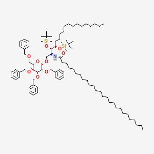 molecular formula C₉₀H₁₅₁NO₉Si₂ B1141116 1-(2,3,4,6-Tetrakis-O-benzyl)-2,3-bis(tert-butyldimethylsilyloxy) KRN7000 CAS No. 205371-69-3
