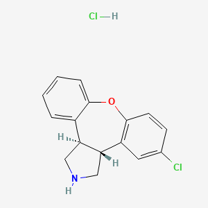 molecular formula C₁₆H₁₅Cl₂NO B1141117 N-Desmethyl Asenapine Hydrochloride CAS No. 1170701-78-6
