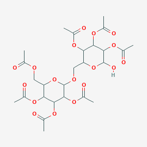 molecular formula C₂₆H₃₆O₁₈ B1141120 [3,4,5-Triacetyloxy-6-[(3,4,5-triacetyloxy-6-hydroxyoxan-2-yl)methoxy]oxan-2-yl]methyl acetate CAS No. 56253-33-9