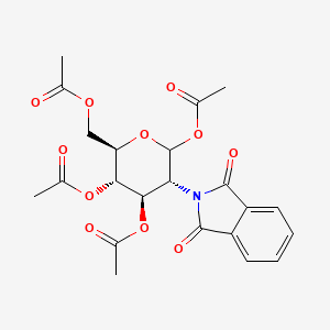 molecular formula C₂₂H₂₃NO₁₁ B1141121 2-Deoxy-2-N-phthalimido-1,3,4,6-tetra-O-acetyl-D-glucopyranose CAS No. 79733-86-1