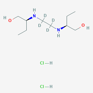 molecular formula C₁₀H₂₂D₄Cl₂N₂O₂ B1141123 (S,S)-Ethambutol-d4 bishydrochloride CAS No. 1129526-19-7