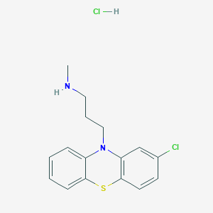 molecular formula C₁₆H₁₈Cl₂N₂S B1141124 Demethyl Chlorpromazine Hydrochloride CAS No. 3953-65-9