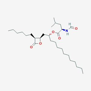 molecular formula C₂₉H₅₃NO₅ B1141128 [(2S)-1-[(3R)-3-hexyl-4-oxooxetan-2-yl]tridecan-2-yl] (2S)-2-formamido-4-methylpentanoate CAS No. 111466-61-6