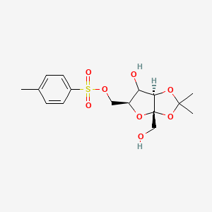 molecular formula C₁₆H₂₂O₈S B1141129 6-O-Tosyl-2,3-O-isopropylidene-alpha-L-sorbofuranose CAS No. 2484-54-0