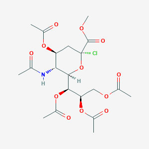 molecular formula C20H28ClNO12 B1141144 N-Acetyl-2-chloro-2-deoxyneuraminic Acid Methyl Ester 4,7,8,9-Tetraacetate CAS No. 67670-69-3