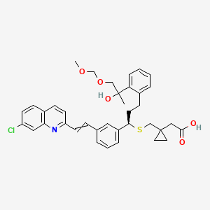 molecular formula C₃₇H₄₀ClNO₅S B1141146 2-[1-[[(1R)-1-[3-[(E)-2-(7-chloroquinolin-2-yl)ethenyl]phenyl]-3-[2-[2-hydroxy-1-(methoxymethoxy)propan-2-yl]phenyl]propyl]sulfanylmethyl]cyclopropyl]acetic acid CAS No. 184764-27-0