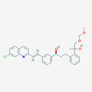 molecular formula C₃₁H₃₂ClNO₄ B1141147 2-[3-(S)-[3-(2-(7-Chloro-2-quinolinyl)ethenyl)phenyl]-3-hydroxypropyl]phenyl-2-(1'-hydroxy-2'-methoxymethyl)propanol CAS No. 184764-20-3
