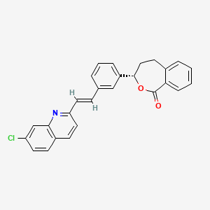 molecular formula C₂₇H₂₀ClNO₂ B1141150 (3S)-3-[3-[(1E)-2-(7-Chloro-2-quinolinyl)ethenyl]phenyl]-4,5-dihydro-2-benzoxepin-1(3H)-one CAS No. 1100617-38-6