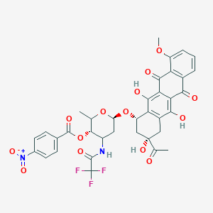 molecular formula C₃₆H₃₁F₃N₂O₁₄ B1141155 N-三氟乙酰氨基-4'-对硝基苯甲酰柔红霉素 CAS No. 52583-24-1