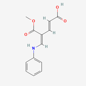 molecular formula C₁₃H₁₃NO₄ B1141160 (2E,4Z)-5-anilino-4-methoxycarbonylpenta-2,4-dienoic acid CAS No. 64972-00-5