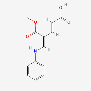 molecular formula C₁₃H₁₃NO₄ B1141160 4-[(Phenylamino)methylene]-2-pentenedioic Acid 5-Methyl Ester CAS No. 64972-00-5