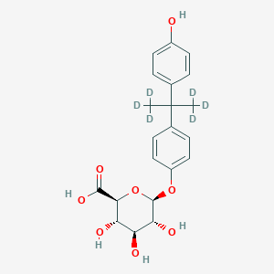 molecular formula C₂₁H₁₈D₆O₈ B1141164 Bisphenol A-d6 beta-D-Glucuronide CAS No. 1610029-53-2