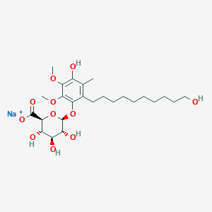 4-Hydroxy-2-(10-hydroxydecyl)-5,6-dimethoxy-3-methylphenyl beta-D-Glucuronide Monosodium Salt