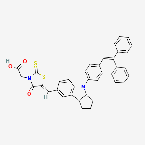 molecular formula C₃₇H₃₀N₂O₃S₂ B1141168 [(5Z)-5-({4-[4-(2,2-Diphenylethenyl)phenyl]-1,2,3,3a,4,8b-hexahydrocyclopenta[b]indol-7-yl}methylidene)-4-oxo-2-sulfanylidene-1,3-thiazolidin-3-yl]acetic acid CAS No. 652145-28-3
