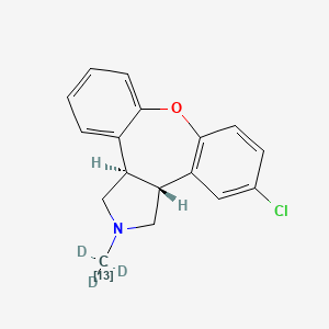 molecular formula C17H16ClNO B1141172 Asenapine-13C,d3 
