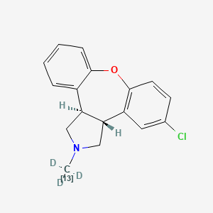 molecular formula C₁₆¹³CH₁₃D₃ClNO B1141172 Asenapine 13C,d3 CAS No. 1217729-73-1