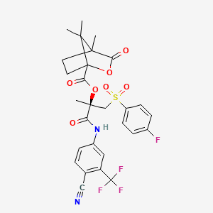 molecular formula C₂₈H₂₆F₄N₂O₇S B1141177 (R)-Bicalutamide (1S)-Camphanic Acid Ester CAS No. 1217546-57-0