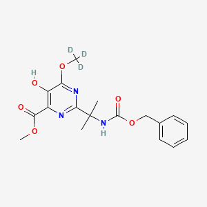 molecular formula C18H21N3O6 B1141189 5-Hydroxy-2-[1-methyl-1-[[benzylcarbamoyl]amino]ethyl]-6-methoxypyrimidine-4-carboxylic Acid Methyl Ester-d3 CAS No. 1185032-53-4