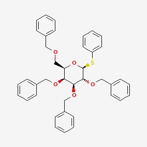 molecular formula C₄₀H₄₀O₅S B1141190 (2R,3S,4S,5R,6S)-3,4,5-Tris(benzyloxy)-2-((benzyloxy)methyl)-6-(phenylthio)tetrahydro-2H-pyran CAS No. 74801-29-9