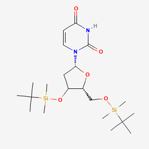 molecular formula C₂₁H₄₀N₂O₅Si₂ B1141197 3',5'-Bis-O-(tert-butyldimethylsilyl)-2'-deoxyuridine CAS No. 64911-18-8