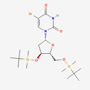 molecular formula C21H39BrN2O5Si2 B1141199 3',5'-Bis-O-(tert-butyldimethylsilyl)-5-bromo-2'-deoxyuridine CAS No. 154925-95-8