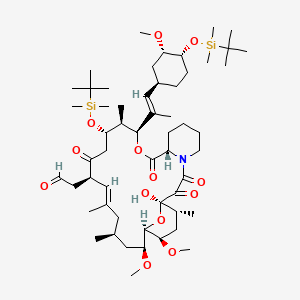 molecular formula C₅₅H₉₅NO₁₃Si₂ B1141201 37-Desmethylene 24,33-Bis-O-(tert-butyldimethylsilyl)-37-oxo-FK-506 CAS No. 155684-96-1